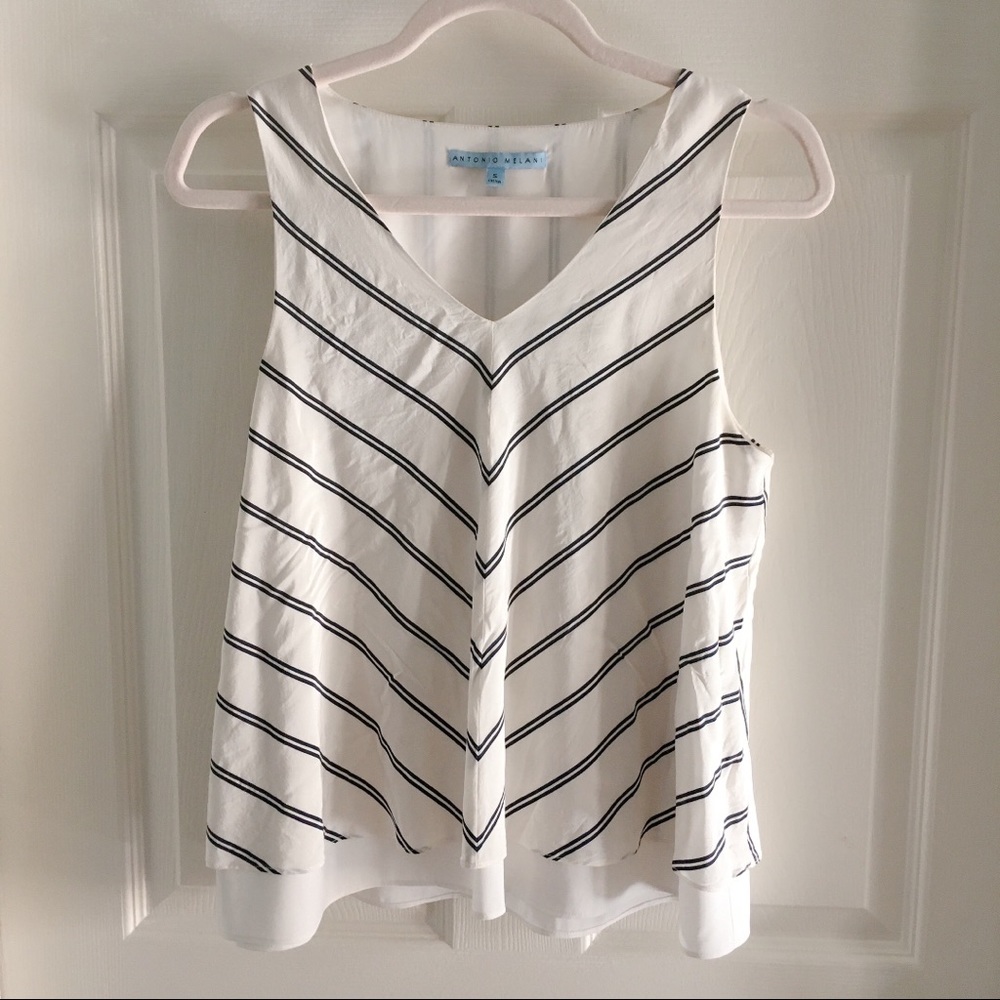 3/$15 Antonio Melani striped sleeveless top